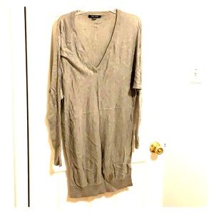 Grey Knitted Sweater Dress